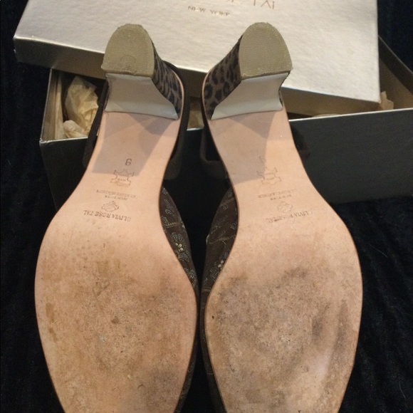 Olivia Rose Tal Leopard Mule style heels - Picture 5 of 5